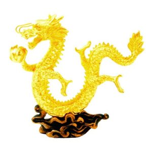 24K Gold Plated Dragon Figurine