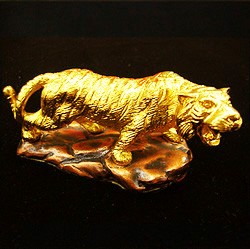 24K Gold Plated Tiger Figurine