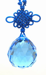 40mm SWAROVSKI Facetted Hanging Crystal Ball - Blue