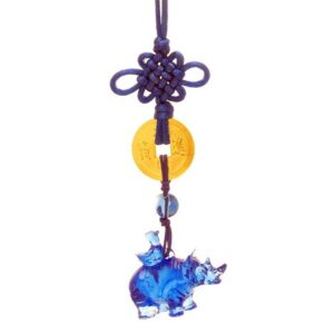 Blue Rhinoceros Tassel for Protection