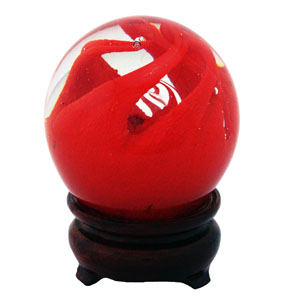 Crimson Red Crystal Sphere