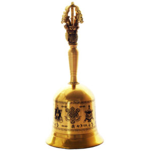 Dorje Ringing Bell with 8 Auspicious Objects