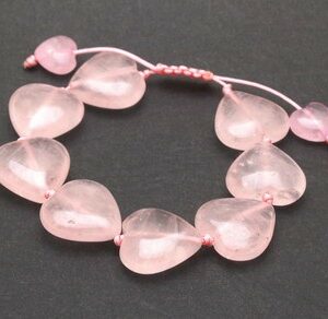 Heart Shape Rose Quartz Bracelet For True Love