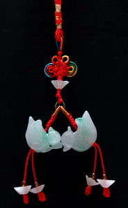 Jade Mandarin Ducks Tassel