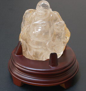 Natural Clear Quartz Laughing Buddha