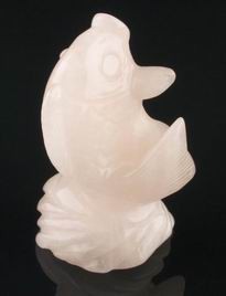 Rose Quartz Carp Fish For Good Fortune