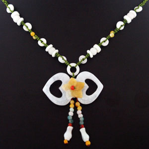 The Double Heart-Shape Jade Necklace