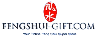 Small Logo of FENGSHUI-GIFT.COM, featuring a red circular symbol with white Chinese characters above the text 'FENGSHUI-GIFT.COM' in bold, dark blue lettering. Below the main text is a tagline that reads 'Your Online Feng Shui Super Store,' emphasizing the brand's focus on Feng Shui products. The logo is set against a transparent background, making it suitable for various uses across the website.